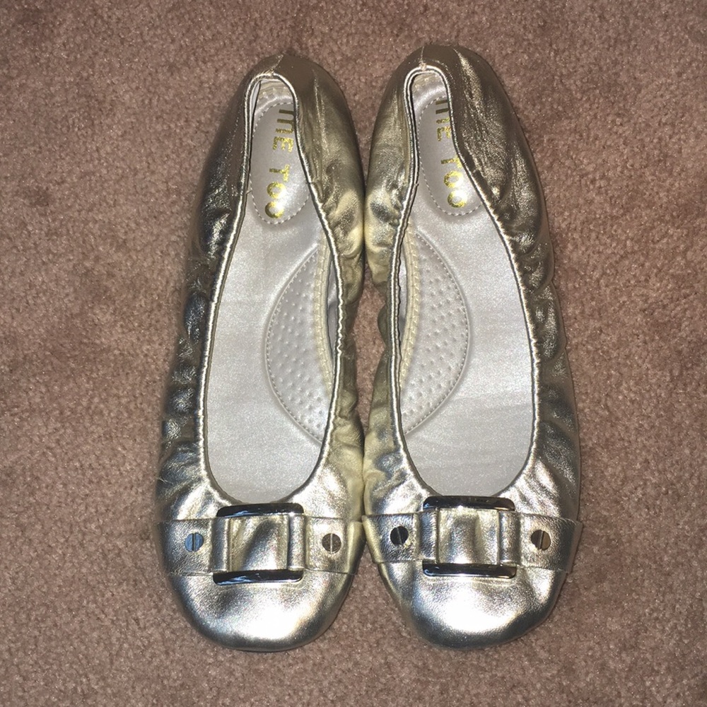 🔥🔥Finale price 🔥🔥 flat gold shoes